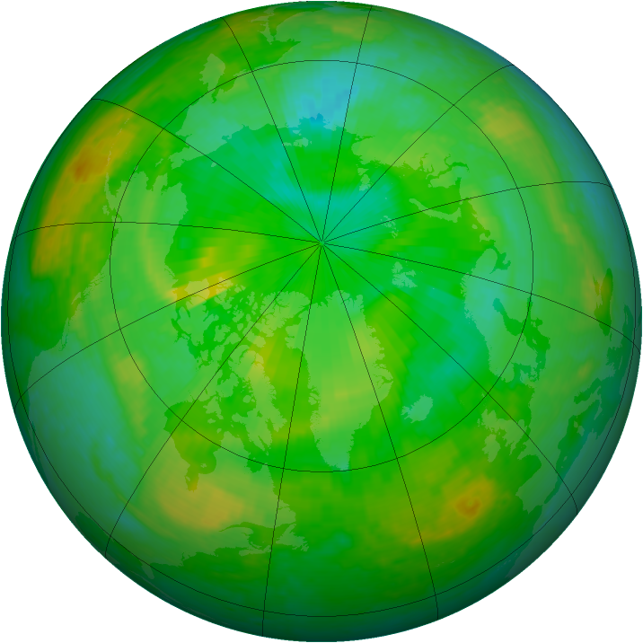 Arctic ozone map for 18 July 2003